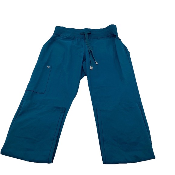 Koi Cureology Atria Scrub Pants Caribbean Blue Small Drawstring Pockets New - Picture 1 of 7